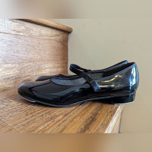 Capezio Tap Dance Shoes Mary Jane style black patent leather shoes women's Sz 8 - Picture 6 of 11